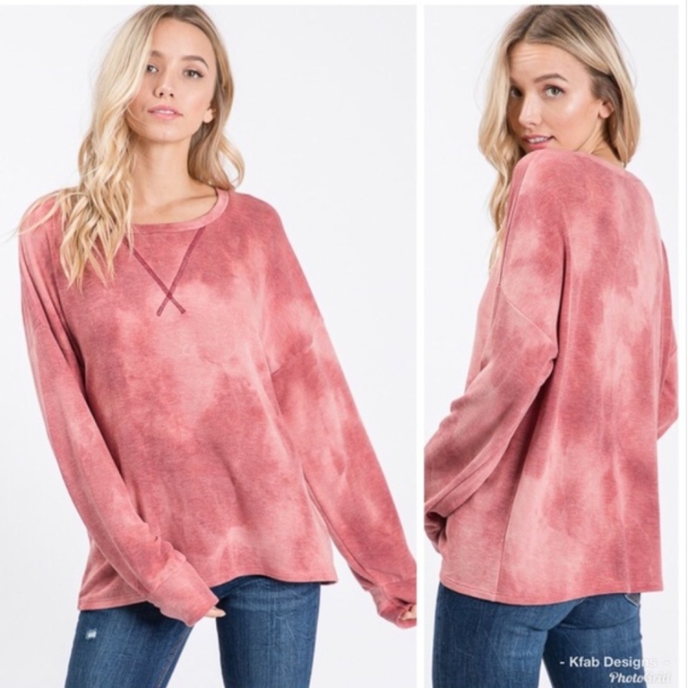 Tie-Dye Long-Sleeve Top